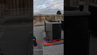 Heat Pump Installed in 45 Seconds hvac [upl. by Anuqahs]