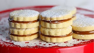 Alfajores  Easy Caramel Sandwich Cookies that MELT IN YOUR MOUTH [upl. by Richmal123]