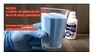 MISTURE SABÃO EM PÓ COM ÁGUA OXIGENADA [upl. by Marriott504]