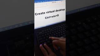 Windows tricks add a virtual desktop windows windowstips windows10 windows11 [upl. by Ylicis349]