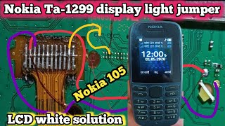 Nokia ta1299 display light solution  nokia 105 lcd Wight problem [upl. by Nnahgiel]