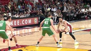 Josh McRoberts Threads Pass Between Defenders Legs to Goran Dragic [upl. by Eibbil105]