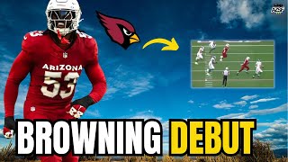 Baron Brownings Arizona Cardinals DEBUT Was A SIGHT TO SEE IMPACTFUL PLAYER [upl. by Jorrie527]