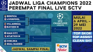 Bagan dan Jadwal Siaran Langsung Perempat Final Liga Champions di SCTV Lengkap 614 April 2022 [upl. by Palma]