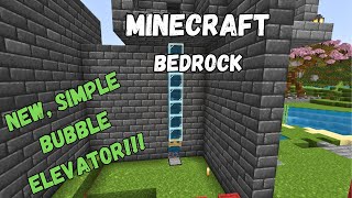 Minecraft Simple Bubble Column Water Elevator Compact Bedrock Xbox Ps4 PE [upl. by Cherye126]