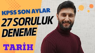 84 Sınav Tarzı 27 Soruluk KPSS Tarih Deneme Sınavı  KPSS 2024 Ali Gürbüz kpss kpsslisans tarih [upl. by Anialram]