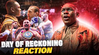 Israel Adesanya Reacts to the INSANE Day of Reckoning Boxing PPV amp Runs Into Conor [upl. by Yahsel]