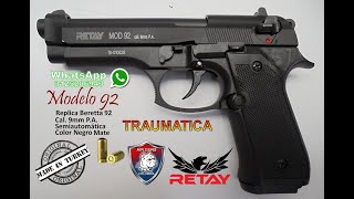 Pistola Traumatica Retay Modelo 92 Arme Desarme y Ensayo WhatsApp 3125286943 Airguns Colombia [upl. by Sedberry204]