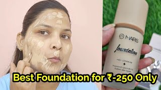 Mars High Coverage Foundation Best Affordable Foundation [upl. by Esenahs899]