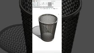 Simple Wireframe Trash Bin Design in SolidWorks [upl. by Mariande]