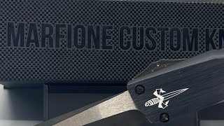 Unboxing a Microtech Marfione Custom Combat Troodon OTF [upl. by Cerys]