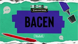 Resumo dos Concursos  Concurso BACEN  Analista [upl. by Ciro819]