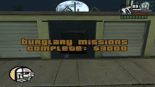 GRAND THEFT AUTO San Andreas  Burglary Mission Infinite Stamina [upl. by Ibbor]