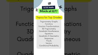 Stuck at a grade 7 in GCSE Maths maths revision stem studytok gcse gcsemaths alevels [upl. by Ashli797]