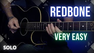 Childish Gambino  Redbone  Solo Tabs  Guitar LessonTutorial  Acoustic Solo 16 [upl. by Awjan]