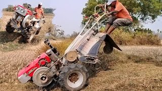 When My Power Tiller Crossed A Big Bund  Kamco Power Tiller Tilling Work  Peanut Farming [upl. by Creight]