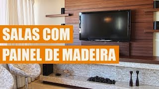 50 SALAS COM PAINEL DE MADEIRA PARA SE INSPIRAR [upl. by Jasisa993]