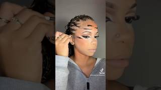 Tiger print makeup tutorial 🐯😱makeupshorts tigerprint makeupartistsworldwide makeupchallenge [upl. by Jodoin520]