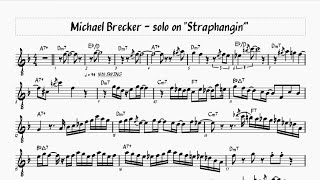 Michael Brecker quotStraphanginquot solo transcription [upl. by Saint]