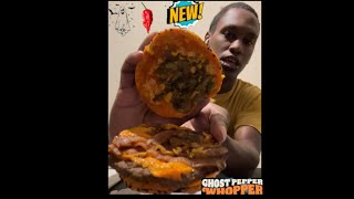 Burger King’s Ghost Pepper Whopper Review challenge ghostpepper whopper [upl. by Pauline104]