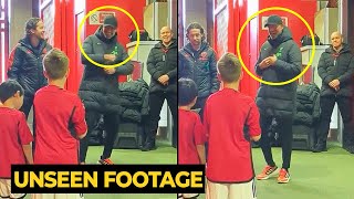 Jurgen Klopp look so humble joking with Man United young ballboys in tunnel  Football News Today [upl. by Mode479]