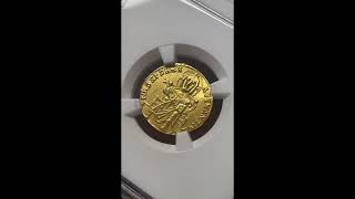 Basil I Constantine Sear 1704 Date 870871 AD Gold Solidus Constantinople Christ Pantokrator [upl. by Leunamme]