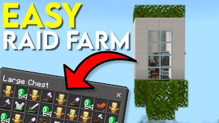 EASY 118 RAID FARM For Minecraft Bedrock MCPE 2022 [upl. by Jaquith808]