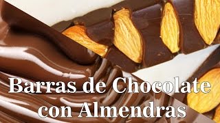 Barras de Chocolate con Almendras Fácil  Claudio Us [upl. by Bearce]