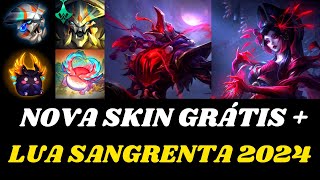 Nova Skin Grátis Revelada pela Riot  Novas Bordas Ícones e Lua Sangrenta 2024 [upl. by Sirak791]