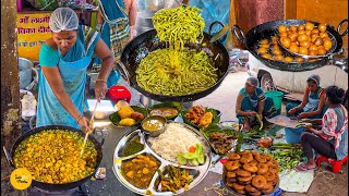 Jharkhandi Local Ladies Selling Cheapest Lunch Thali In Ranchi Rs 50 Only l Ranchi Street Food [upl. by Blaseio]