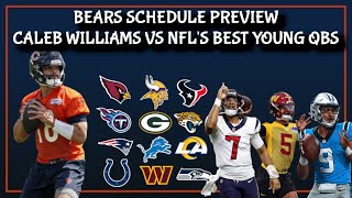 Chicago Bears Schedule Release Preview  Caleb Vs NFLs Next Gen QBs [upl. by Charisse257]