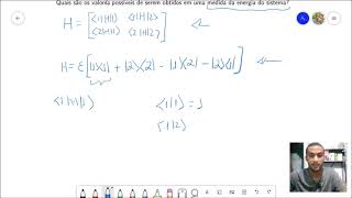 EUF 20203 Mecânica Quântica questão 7  Hamiltoniano de um sistema de 2 níveis [upl. by Essej670]