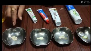 Amway glister toothpaste demo  glister Multiaction fluoride Toothpaste amwayDemo [upl. by Llednek]