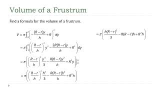 Deriving the Volume of a Frustrum [upl. by Gipson766]