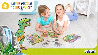 17062 LAYER PUZZLE DINOSAURS [upl. by Nedyah]