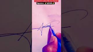 Most Attractive Signature Style Of Name Arvind  Signature Design of Letter A style short design [upl. by Nireves]