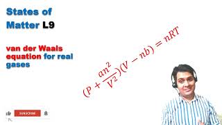 L9 van der Waals Equation for real gases I van der Waals constants SRCapsule GPAT [upl. by Anirt]