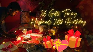 I GIFTED 26 GIFTS TO MY HUSBAND ON HIS 26TH BIRTHDAY  SURPRISE BIRTHDAY PARTY  GIFT IDEAS FOR MEN [upl. by Salomi177]