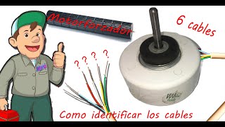 Motorventilador de 6 cables y tres velocidades identificar sus cables funcionamiento explicación [upl. by Anyrak]