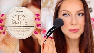 Rimmel Stay Matte Pressed Powder  WEAR TEST [upl. by Revolc]