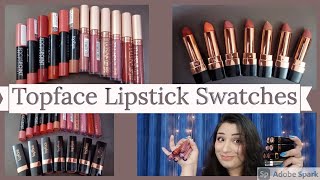 Bonanza Topface Lipsticks Swatches  Matte Lipsticks [upl. by Ycinuq]