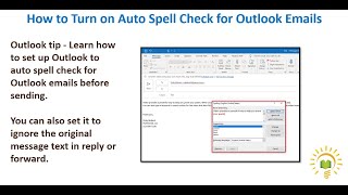 Outlook Tip  How to Turn on Auto Spell check for Outlook Emails [upl. by Conard]