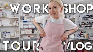 Workshop Tour Vlog Cleaning amp Formulate w me [upl. by Nitreb500]