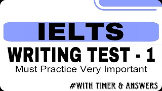 IELTS WRITING Test 001  With Timer amp Answers  IELTS  CELPIP  ieltswriting  ielts [upl. by Av]