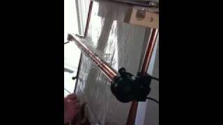 Weaving on a Mirrix Loom with Stand and Treadle [upl. by Laeahcim546]