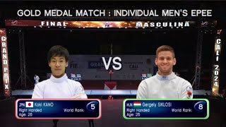 GOLD A Shiny Gold KANO Koki 🇯🇵 v Gergely SIKLOSI 🇭🇺 l Cali Epee Fencing Grand Prix 2024 [upl. by Valdis531]