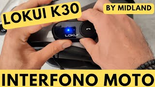 LOKUI K30  INTERFONO MOTO economico by Midland recensione [upl. by Icak]