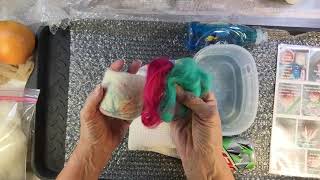 Wet Felting a Wool Luminare Tutorial with Grapefruit Resist [upl. by Ykcin]