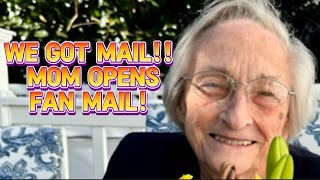 Mom opening holiday mail from a few fans [upl. by Rexer560]