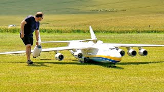 NICE FLIGHT AND HARD LANDING  GIGANTIC 93KG XXXL RC ANTONOV AN225 MRIJA SCALE MODEL AIRCRAFT [upl. by Drandell338]